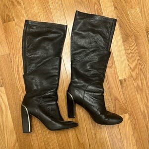 DVF leather black boots - size 9